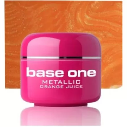 UV nagų gelis Base Metallic Peach