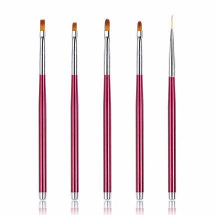 5 nagu mākslas un gēla otu komplekts.