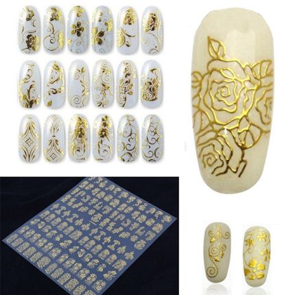 3D nagų dailės lipdukų rinkinys