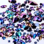 3D krāsu nagu mākslas dekori (tumši purpursarkanā krāsā)