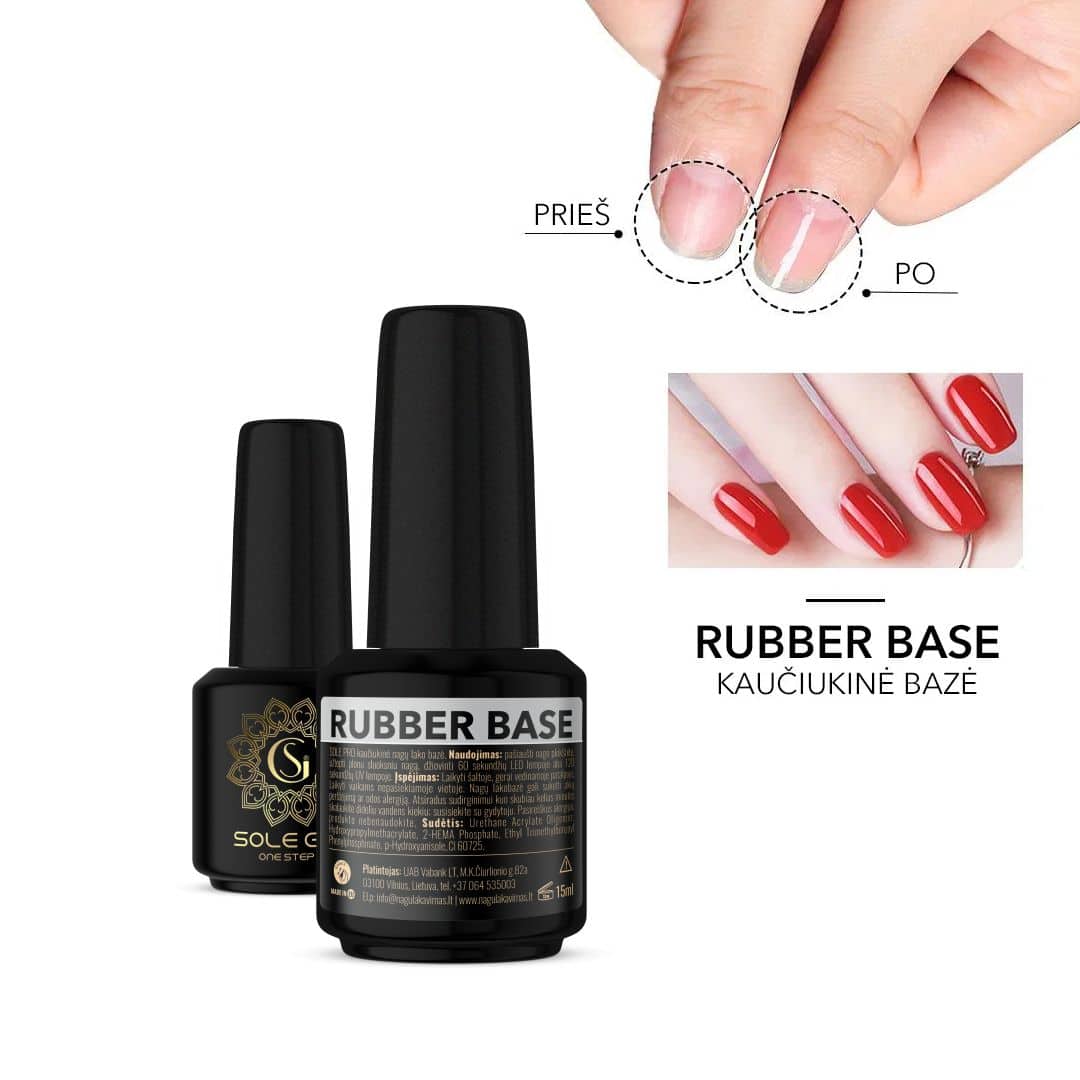 KAUCIUKINE BAZE SOLE GEL PRO rubber base 15 ml-new