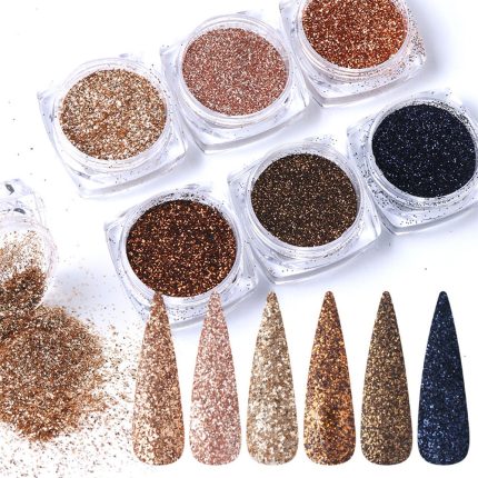 Spīdumi nagu mākslai Sandy Powder 6vnt.