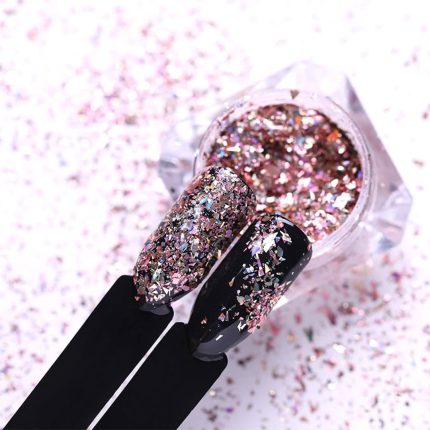 Nagu spīdumi HOLO FLAKES Gold Rose