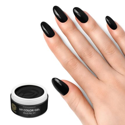 Krāsains nagu gēls SOLE PRO COLOUR Nr. 01 Black 5gr.
