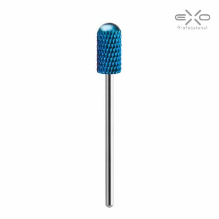 Cietā metāla sakausējuma nagu frēzes uzgalis EXO, vidēji rupjš, noapaļota cilindra forma