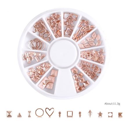 Dekoratīvie nagu mākslas elementi ROSE GOLD