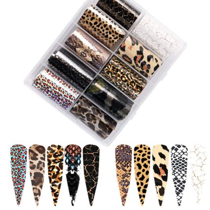 Folija nagu mākslai ANIMAL PRINT 10gab.