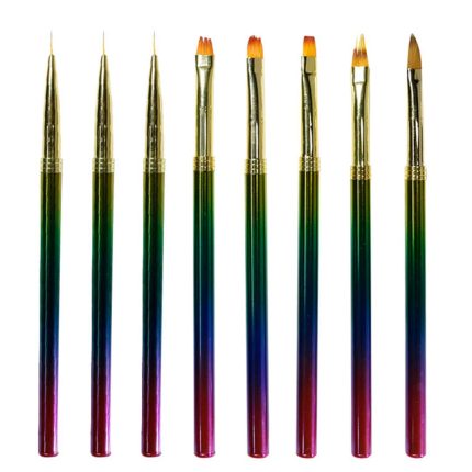 Nagu mākslas un gēla otu komplekts 8 gab.