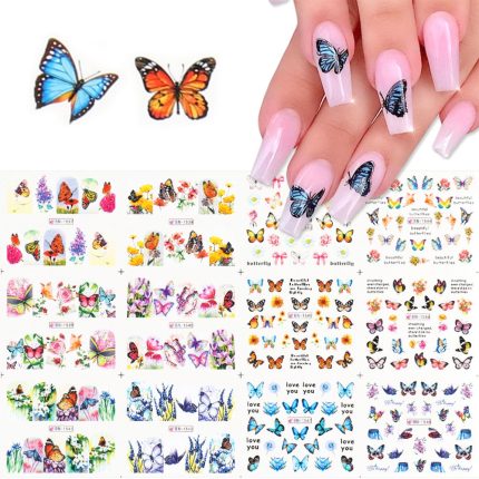 Nagu uzlīmju komplekts BUTTERFLY 12vnt.