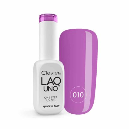 Gēla laka "trīs vienā" LaqUno One Step Gel 8ml. Purple Bubble 010