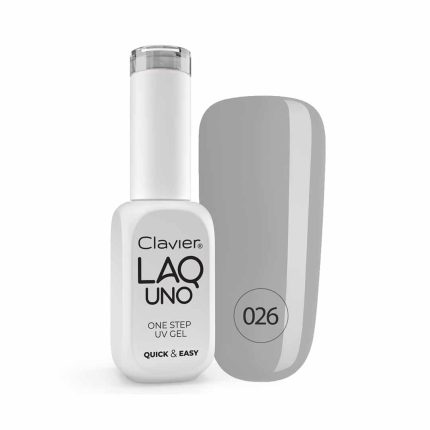 Gēla laka "trīs vienā" LaqUno One Step Gel 8ml. Foggy 026