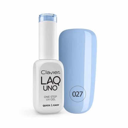Gēla laka "trīs vienā" LaqUno One Step Gel 8ml. Blue Vibes 027