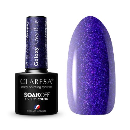 Gēla nagu laka CLARESA Galaxy Navy Blue 5g.