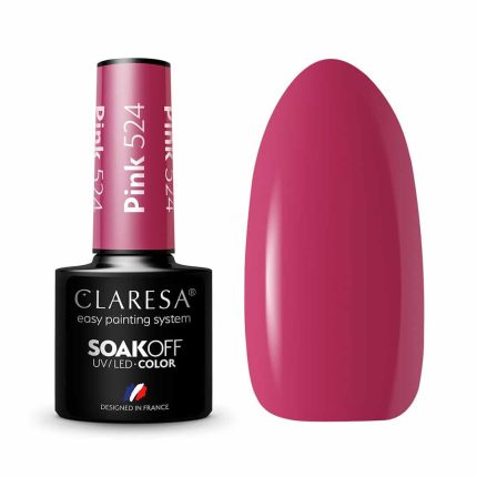 Gēla nagu laka CLARESA Nr.524 Pink 5g.