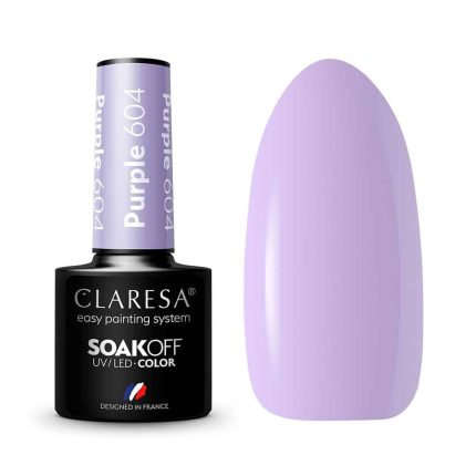 Gēla nagu laka CLARESA Nr.604 Purple 5g.