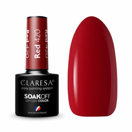 Gēla nagu laka CLARESA Nr.420 Red 5g.