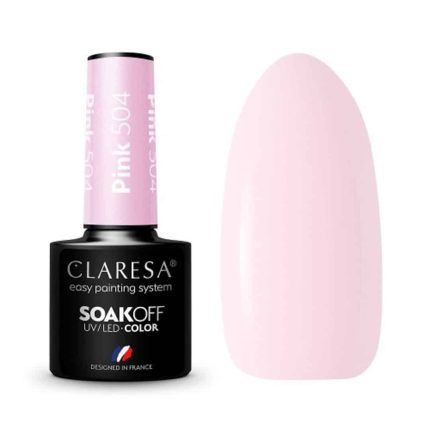 Gēla nagu laka CLARESA Nr.504 Pink 5g.