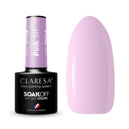 Gēla nagu laka CLARESA Nr.511 Pink 5g.