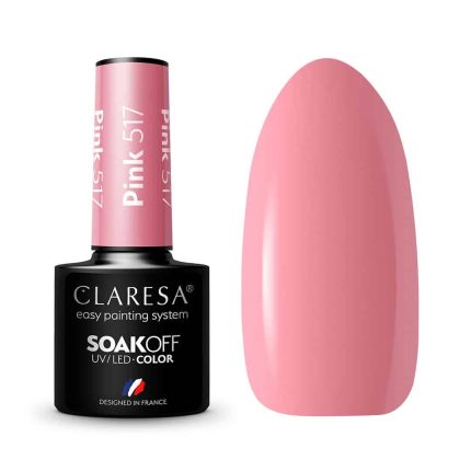 Gēla nagu laka CLARESA Nr.517 Pink 5g.