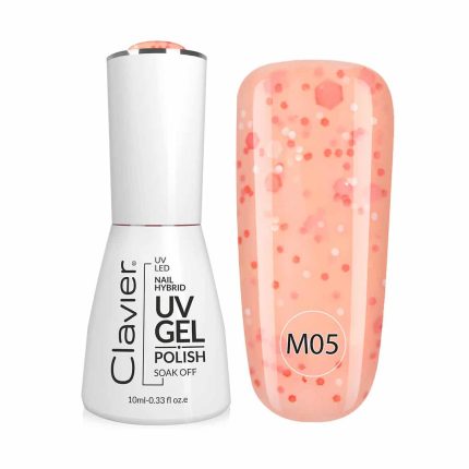 Gēla nagu laka Clavier LUXURY 10ml. Multi Flavors Papaya M05