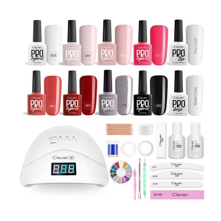 NAIL STUDIO komplekts ar 48W LED lampu un 8gab. gēla lakām