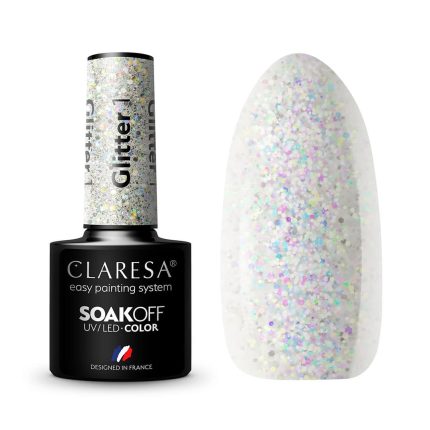 Gēla nagu laka CLARESA Nr. 1 Glitter 5g.
