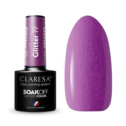 Gēla nagu laka CLARESA Nr. 19 Glitter 5g.