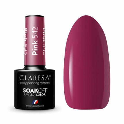 Gēla nagu laka CLARESA Nr. 542 Pink 5g.
