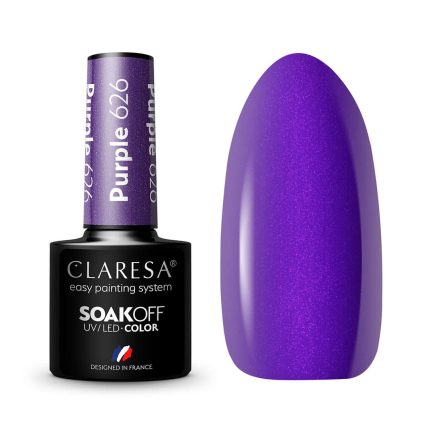 Gēla nagu laka CLARESA Nr. 626 Purple 5g.