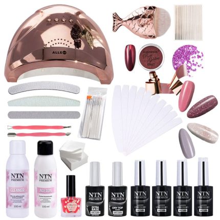Gēla laku komplekts ar 48W LED lampu NTN Premium "Golden Rose"
