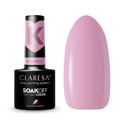 Gēla nagu laka CLARESA Nr.1 Kiss Me! 5g.