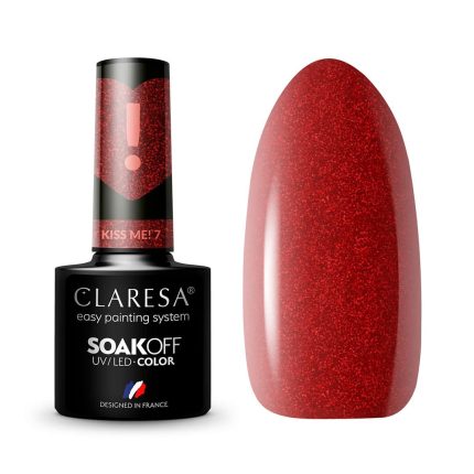 Gēla nagu laka CLARESA Nr.7 Kiss Me! 5g.