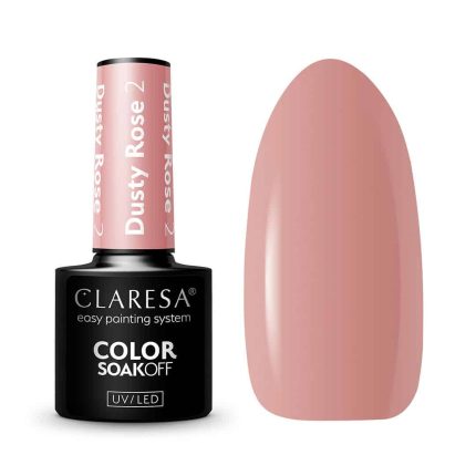 Gēla nagu laka CLARESA Nr. 2 Dusty Rose 5g.