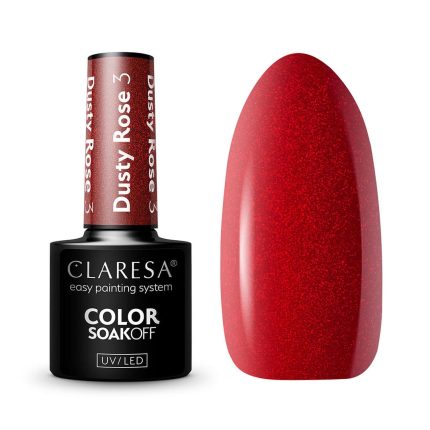 Gēla nagu laka CLARESA Nr. 3 Dusty Rose 5g.