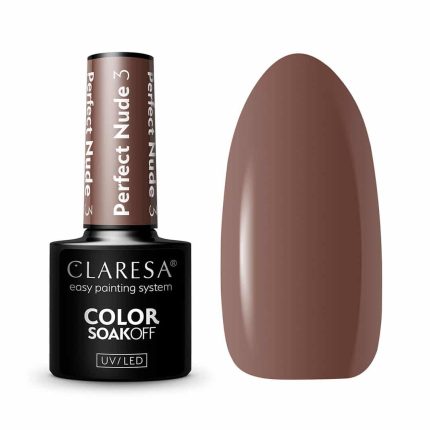 Gēla nagu laka CLARESA Nr.3 Perfect Nude 5g.