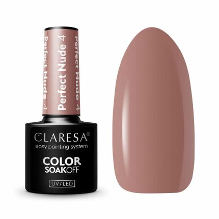 Gēla nagu laka CLARESA Nr.4 Perfect Nude 5g.
