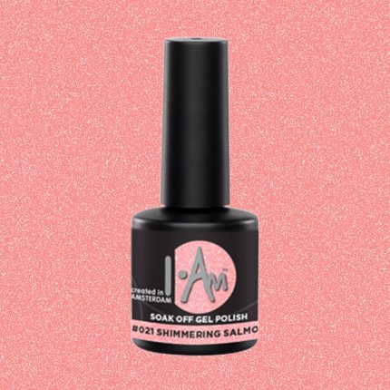 I.Am Soak Off Gel Polish gēla laka Nr.021 SHIMMERING SALMON 7ml.