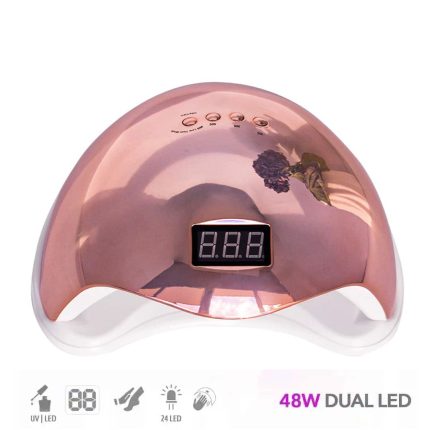 48W UV/LED hibrīda nagu lampa Rose Gold