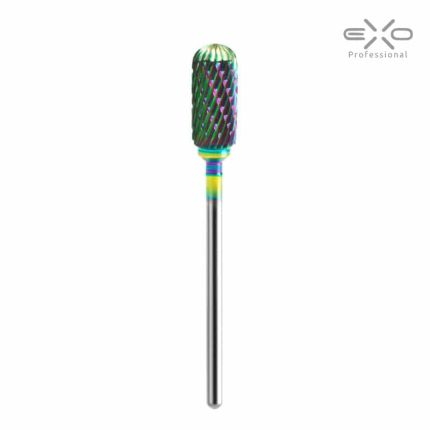 Cietā metāla sakausējuma nagu frēzes raupjš uzgalis EXO, noapaļota cilindra forma