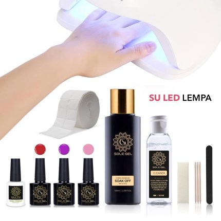 Gēla lakas komplekts SOLE GEL ONE STEP ar LED lampu