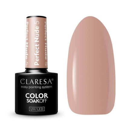 Gēla nagu laka CLARESA Nr.5 Perfect Nude 5g.