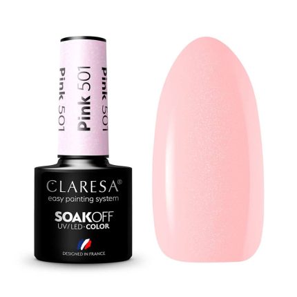 Gēla nagu laka CLARESA Nr.501 Pink 5g.