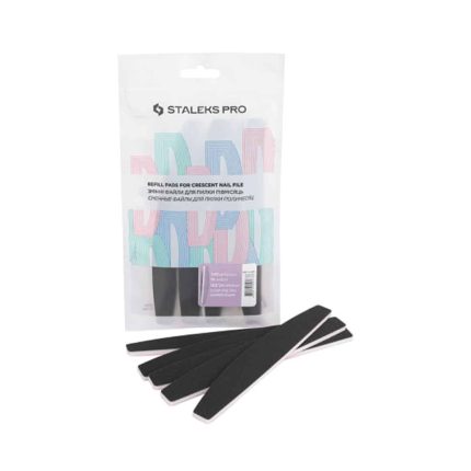 STALEKS maināmi, polsterēti abrazīvi pusmēness formas vīlei 240 griti, 10 gab.