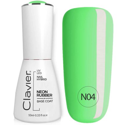 Krāsaina gumijas bāze nagiem Luxury NEON Rubber Base 10ml. Green Rainbow N04