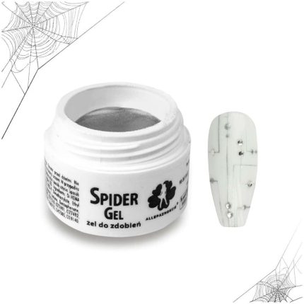 Krāsains gēls nagu mākslai Alle Spider Gel 3g. Sudrabs