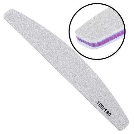Profesionāla nagu vīle Molly Lac 100/180 griti Pusmēness forma