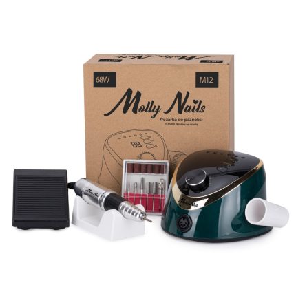 68W profesionāla manikīra/pedikīra frēze līdz 35 000 apgr./min Molly Nails M12 Green