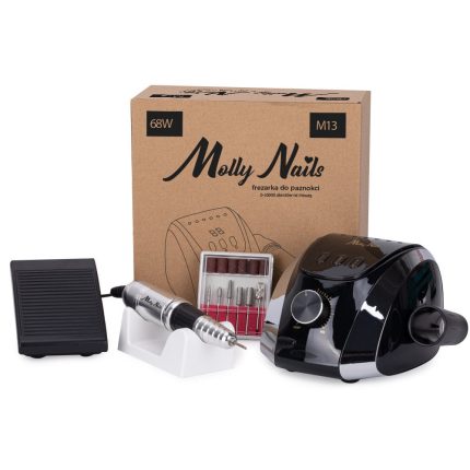 68W profesionāla manikīra/pedikīra frēze līdz 35 000 apgr./min Molly Nails M13 Black