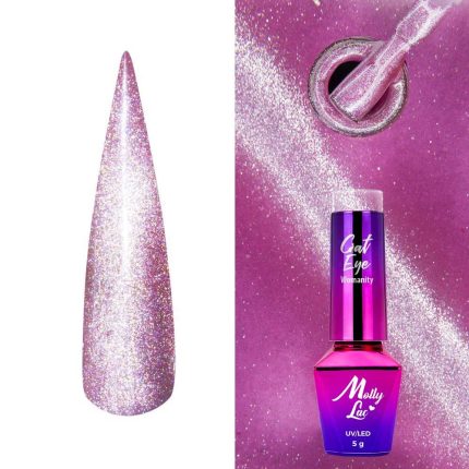 Gēla nagu laka Molly Lac 5g. Cat Eye Amethyst Nr.443