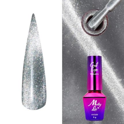 Gēla nagu laka Molly Lac 5g. Cat Eye Rainy Day Nr.447